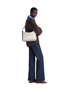 Longchamp - Essential Toile Shoulder -olkalaukku - 037 ECRU | Stockmann
