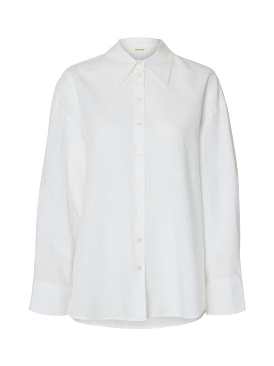 Selected - SlfCleo Oversize -pellavasekoitepaita - BRIGHT WHITE | Stockmann - photo 1