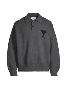Ami - Polo Ami De Coeur -neulepaita - 0504 : GRIS CHINE/ NOIR | Stockmann