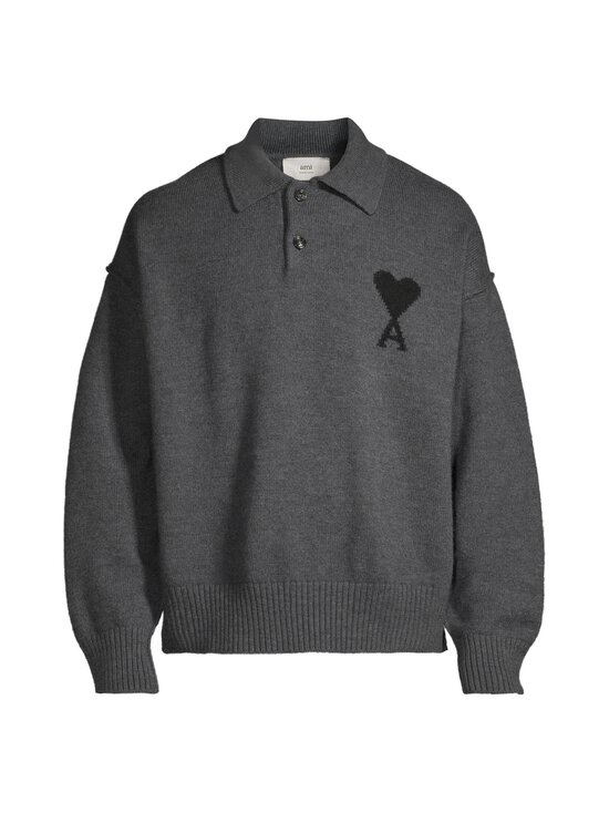 Ami - Polo Ami De Coeur -neulepaita - 0504 : GRIS CHINE/ NOIR | Stockmann - photo 1