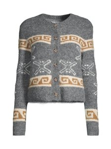 Object - Kardigan Objgalia - MEDIUM GREY MELANGE PATTERN:TANNIN MEL W. WHITE SAND | Stockmann