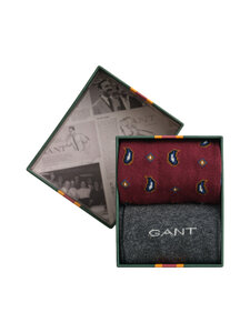 GANT - Paisley-sukat 2-pack, lahjapakkaus - 604 PLUMPED RED | Stockmann
