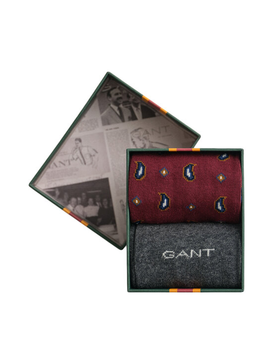 GANT - Paisley-sukat 2-pack, lahjapakkaus - 604 PLUMPED RED | Stockmann - photo 1