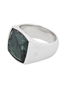 TOM WOOD - Sõrmus Cushion Green Marble M - SILVER | Stockmann