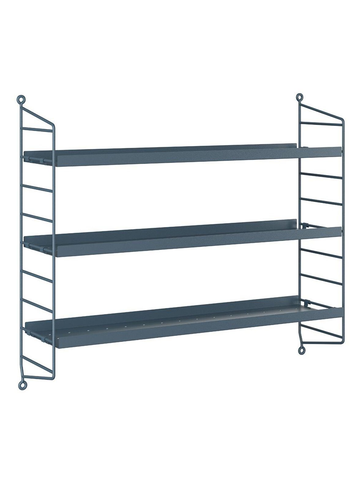 String Pocket Metal -seinähylly Sergelgrå harmaa