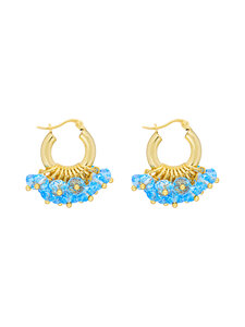 Annele - Aquamarine-korvakorut - BLUE | Stockmann