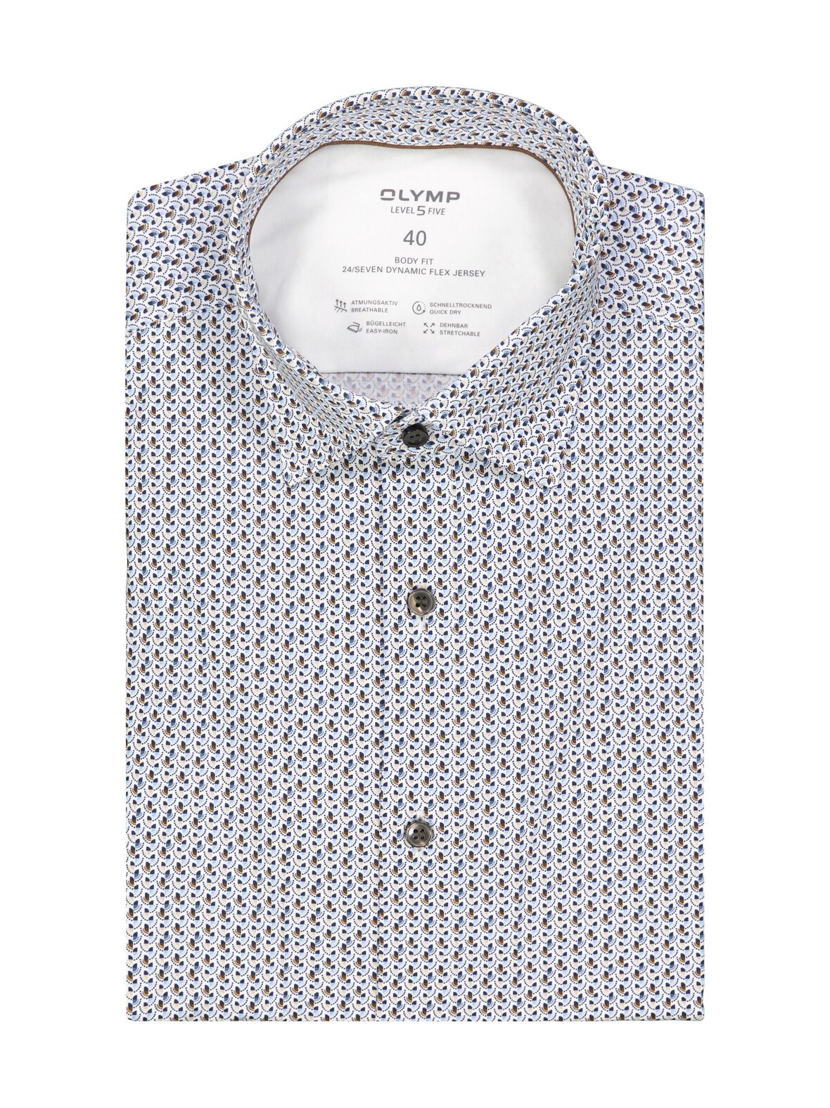 Body Fit Print -kauluspaita