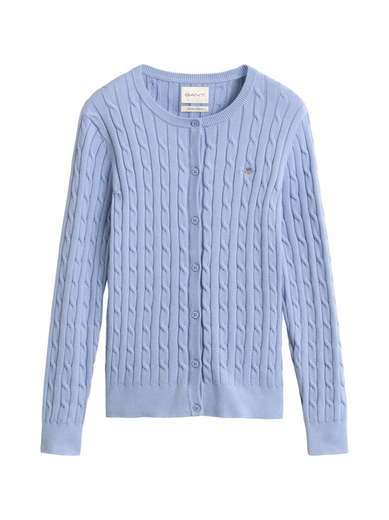 GANT - Stretch Cotton -palmikkoneuletakki - 454 MISTY LAVENDER | Stockmann - photo 1