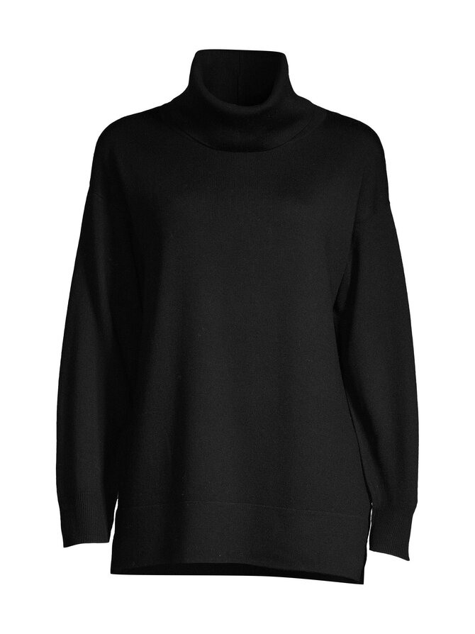 Black merino wool sweater