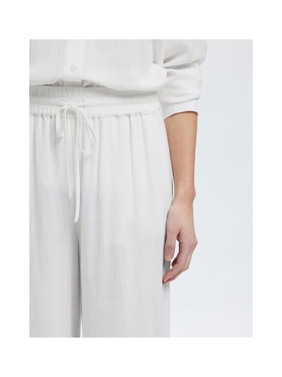 Selected - SlfViva Gulia High Waist -pellavasekoitehousut - SNOW WHITE | Stockmann - photo 6