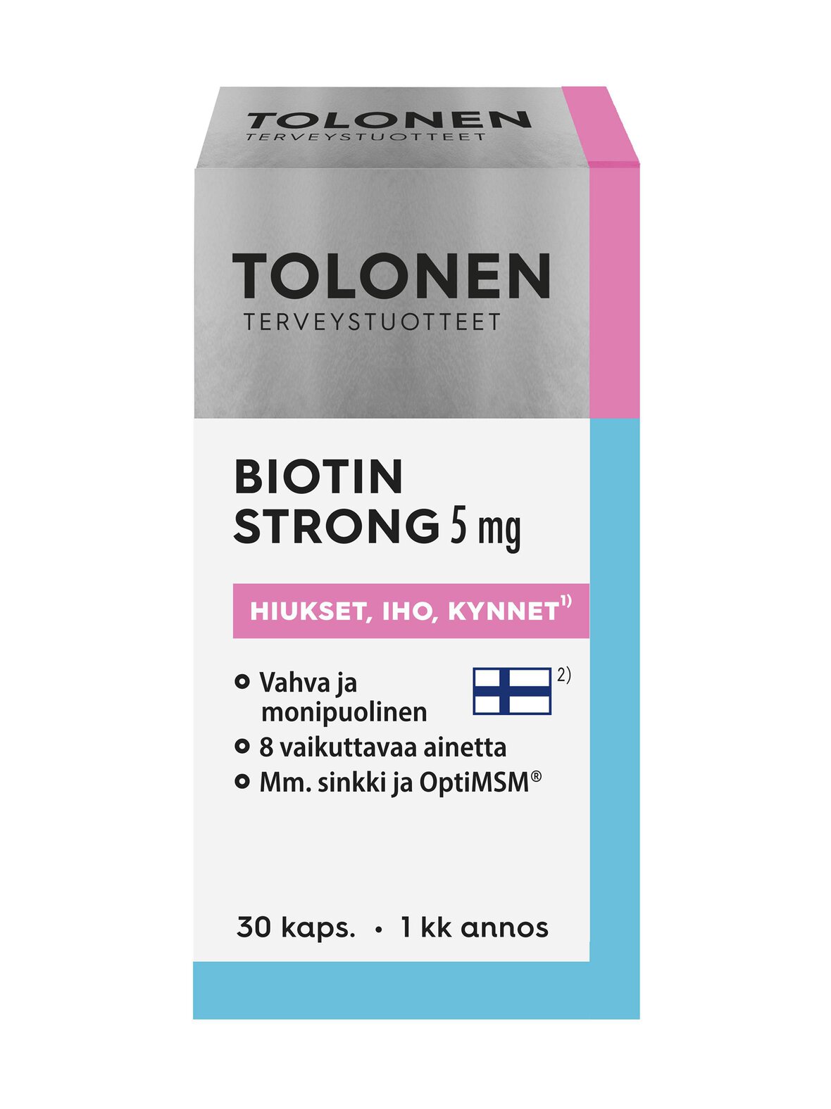 Biotin Strong 5mg -ravintolisä, 30kaps