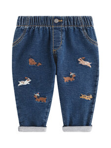Lindex - Embroidery džinsa bikses - 794 BLUE | Stockmann
