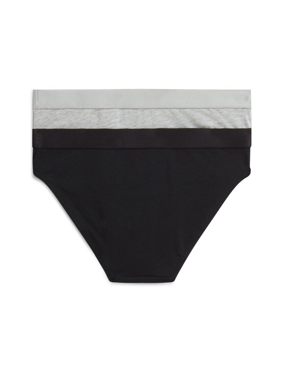 Tommy Hilfiger - Cotton Bikini -alushousut 2-pack - 0VB BLACK / L GRY HEATHER | Stockmann - photo 2