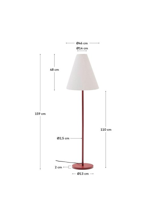 Kave Home - Navat-lattiavalaisin punaruskea / valkoinen - BEIGE | Stockmann - photo 7