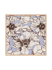 Stockholm Kravatt - Siidist taskurätik Big Flower - 4 BEIGE/ BROWN/LIGHT BLUE | Stockmann