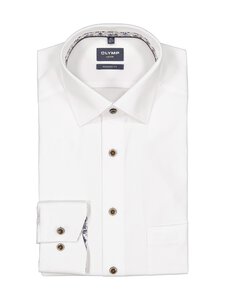 Olymp - Modern Fit Flower Contrast -kauluspaita - 00 WEISS | Stockmann