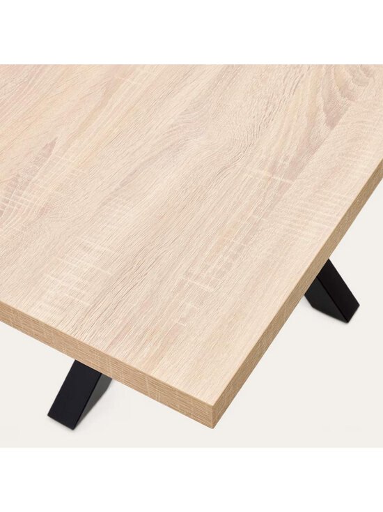 Kave Home - Argo-ruokapöytä tammenvärinen melamiini / musta 200 x 100 cm - BROWN | Stockmann - photo 4