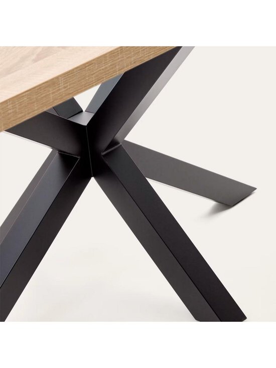 Kave Home - Argo-ruokapöytä tammenvärinen melamiini / musta 200 x 100 cm - BROWN | Stockmann - photo 5