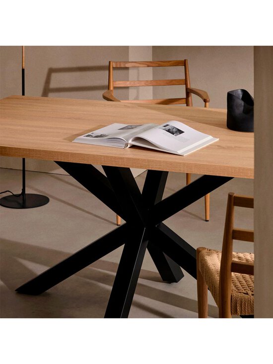 Kave Home - Argo-ruokapöytä tammenvärinen melamiini / musta 200 x 100 cm - BROWN | Stockmann - photo 7