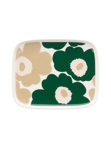 Marimekko - Unikko-lautanen - WHITE, D.GREEN, BEIGE, LT.SAND | Stockmann