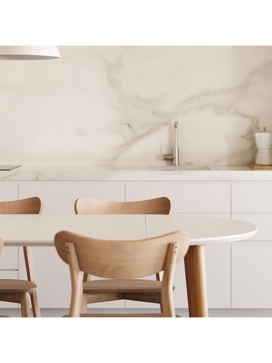 Kave Home - Oqui- jatkettava ruokapöytä valkoinen/pyökki ⌀ 90/170 cm - BEIGE | Stockmann - photo 8
