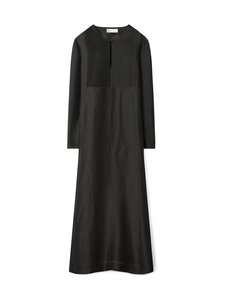 Tory Burch - Pleated Linen - pellava-silkkikaftaani - BLACK | Stockmann