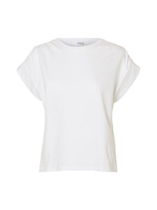 Selected - SlfMila Gathered t-paita - BRIGHT WHITE | Stockmann