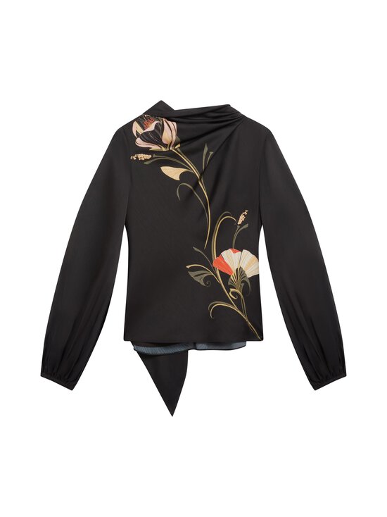 Ted Baker London - Ortuga Neck Tie -paita - BLACK | Stockmann - photo 1