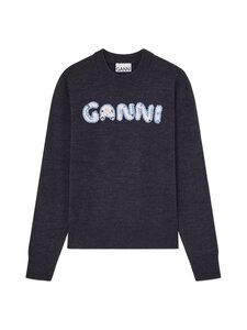 Ganni - Crochet Applique -merinovillaneule - 252 PHANTOM | Stockmann