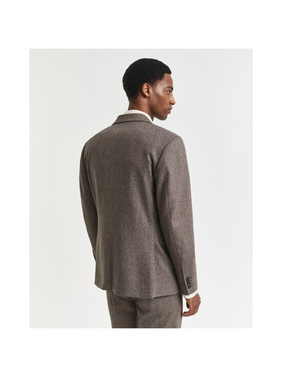 GANT - Flannel Herringbone -puvuntakki - 202 DEEP BROWN | Stockmann - photo 3
