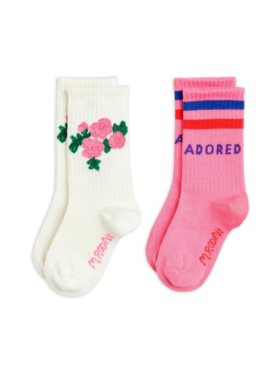 Mini Rodini - Roses zeķes 2 pāri - 128 PINK - photo 1 Mini Rodini - Roses zeķes 2 pāri - 128 PINK | Stockmann - photo 1
