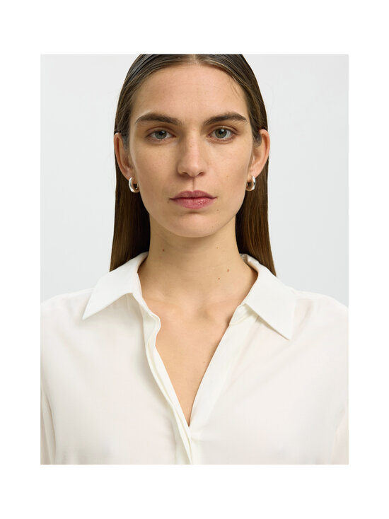 Selected - SlwJonna Open Collar kreklblūze - EGRET | Stockmann - photo 4