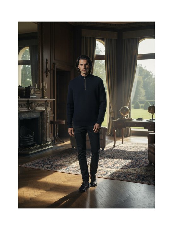 Bugatti - Troyer Half zip -puuvilla-kashmirneule - 390NAVY | Stockmann - photo 2