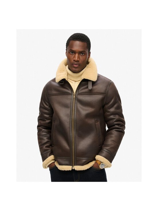 Superdry - Faux Shearling Aviator -tekonahkatakki - 04O DARK BROWN - photo 2 Superdry - Faux Shearling Aviator -tekonahkatakki - 04O DARK BROWN | Stockmann - photo 2