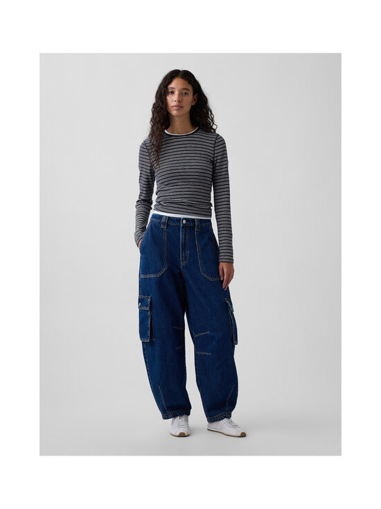 GAP - High Rise Barrel Cargo Med Wings džinsi - MEDIUM WASH | Stockmann - photo 2
