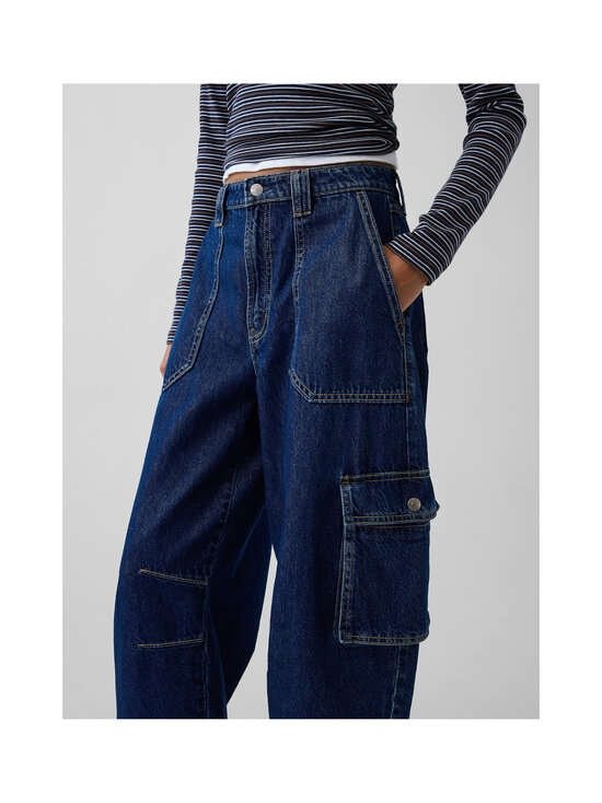 GAP - High Rise Barrel Cargo Med Wings džinsi - MEDIUM WASH | Stockmann - photo 6