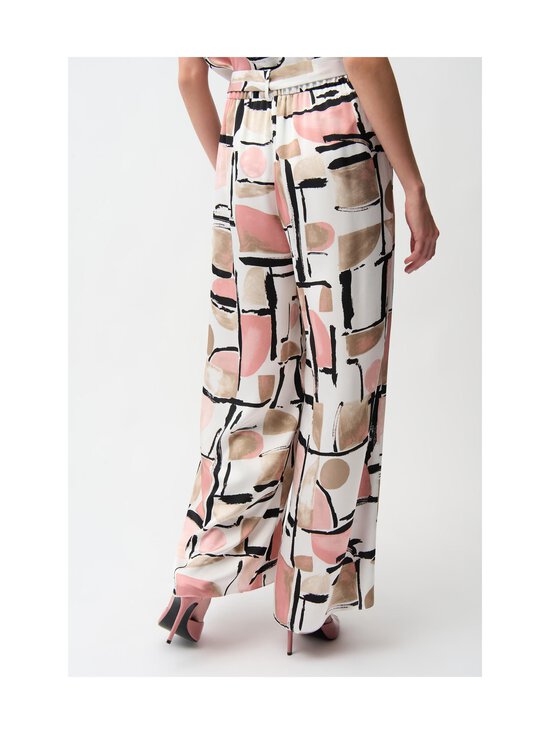 Joseph Ribkoff - Satin Abstract Print Wide Leg -housut - 2539 VANILLA/MULTI | Stockmann - photo 3