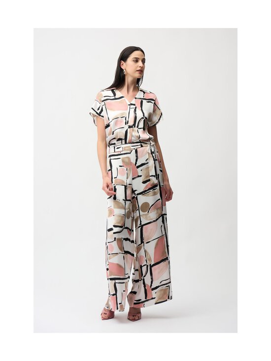 Joseph Ribkoff - Satin Abstract Print Wide Leg -housut - 2539 VANILLA/MULTI | Stockmann - photo 4
