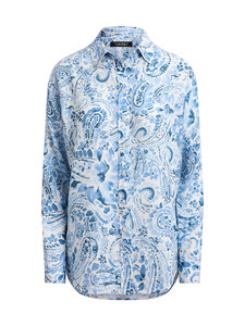 Lauren Ralph Lauren - Sport lina kreklblūze - WHITE/BLUE | Stockmann