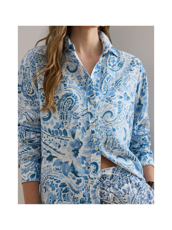 Lauren Ralph Lauren - Sport lina kreklblūze - WHITE/BLUE | Stockmann - photo 6