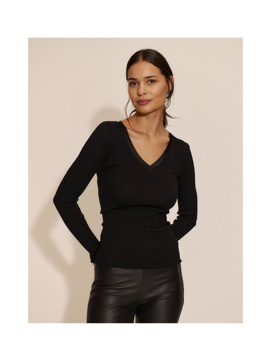 Rosemunde - RWBeatha Satin - silkki-puuvillapaita - 010 BLACK | Stockmann - photo 4