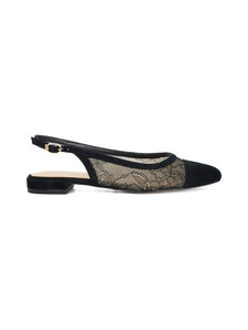 Dune London - Kingad Clarify Low Bug Trim Slingback - BLACK | Stockmann