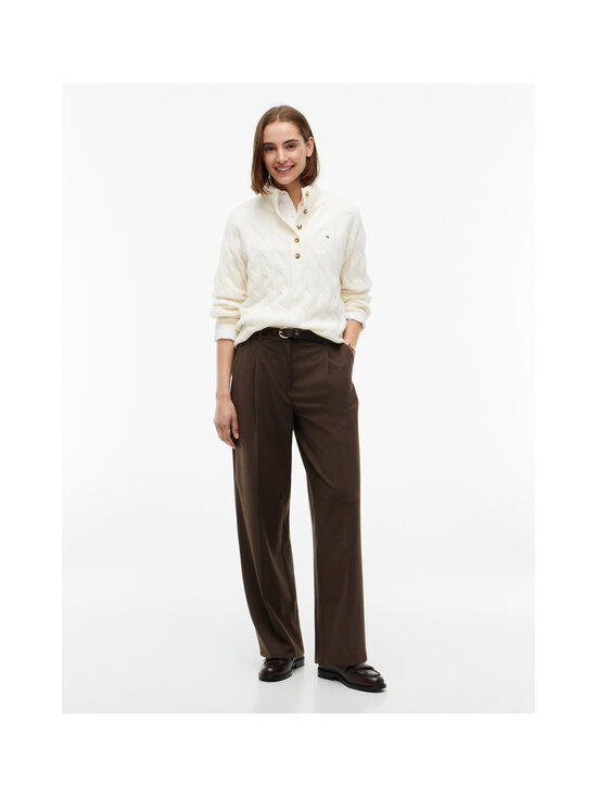 Tommy Hilfiger - Soft Wool Henley -palmikkoneule - Z00 IVORY PETAL | Stockmann - photo 4