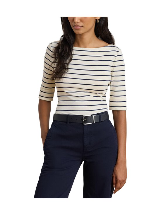 Lauren Ralph Lauren - Judy T-krekls - MASCARPONE CREAM/LAUREN NAVY | Stockmann - photo 3