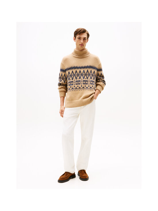 Tommy Hilfiger - Placed Fairisle Roll džemperis - ADN TIMELESS CAMEL HEATHER | Stockmann - photo 2