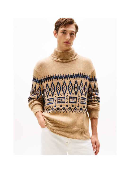 Tommy Hilfiger - Placed Fairisle Roll džemperis - ADN TIMELESS CAMEL HEATHER | Stockmann - photo 4