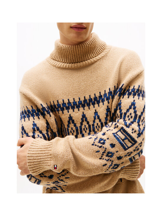 Tommy Hilfiger - Placed Fairisle Roll džemperis - ADN TIMELESS CAMEL HEATHER | Stockmann - photo 5