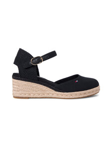 Tommy Hilfiger - Mid Wedge Espad Closed Toe -kengät - BDS BLACK | Stockmann