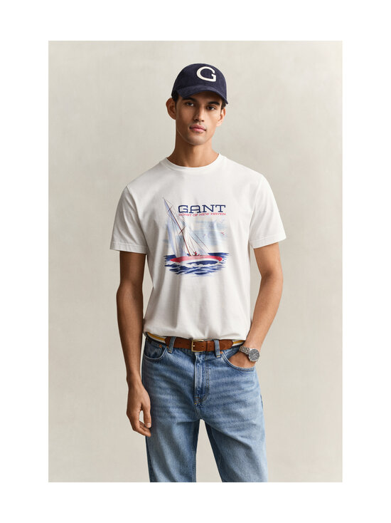GANT - Graphic t-paita - 113 EGGSHELL | Stockmann - photo 2