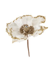 Weiste - Glitterkukka egles rotājums 16 cm - WHIITE | Stockmann